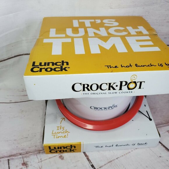 Compact Lunch Crock Pot Slow Cooker 20-Ounce Food Warmer - Portable Red Mini - Picture 10 of 12